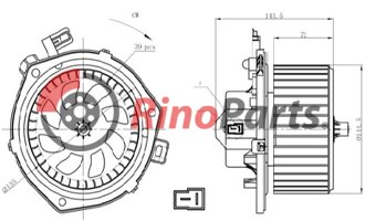 42562720 ventilátor kúrenia - NRF 34280