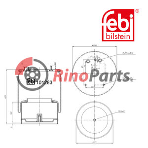 1697 683 Air Spring with steel piston