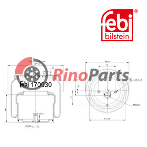 1793 521 Air Spring with steel piston