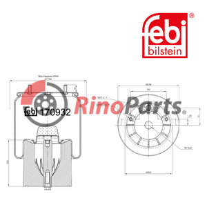 05.429.43.85.0 Air Spring with plastic piston