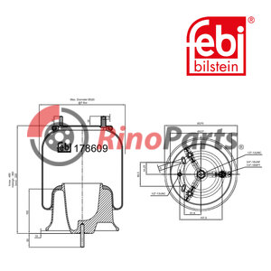 16-15595-000 Air Spring with aluminium piston