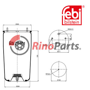05.429.40.01.0 Air Spring without piston