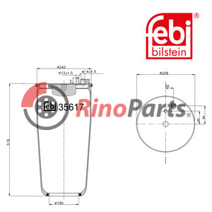 81.43601.0153 Air Spring without piston