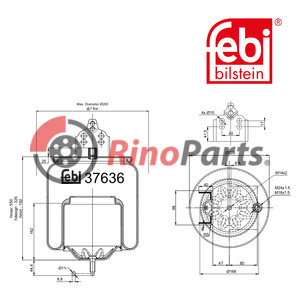 21961456 Air Spring with steel piston