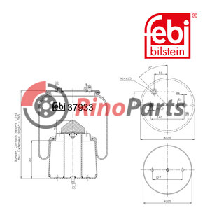 1 434 506 Air Spring with steel piston