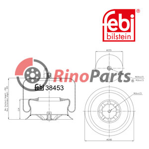 942 320 02 17 Air Spring with steel piston