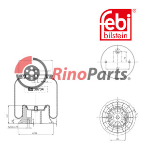2 517 987 Air Spring with plastic piston