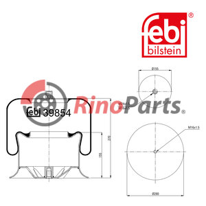 942 320 43 21 Air Spring with steel piston