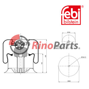 957 320 03 17 Air Spring with steel piston