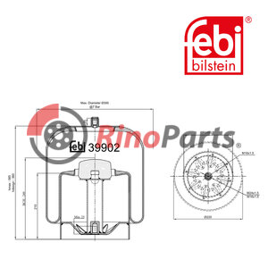 942 320 36 21 Air Spring with steel piston