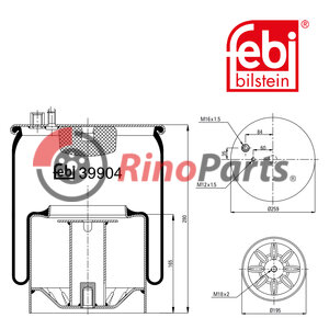 81.43600.6037 Air Spring with steel piston