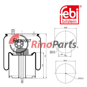 74 21 978 494 Air Spring with steel piston and piston rod