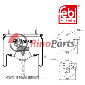05.429.41.69.0 Air Spring with steel piston