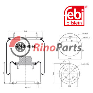 3 229 0036 00 Air Spring with steel piston