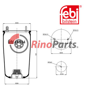 05.429.41.56.0 Air Spring without piston