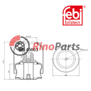 628 320 08 25 Air Spring with steel piston