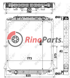 99463232 WATER RADIATOR WITH BRACKET, FRAME