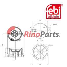 1698 436 Air Spring with plastic piston and piston rod