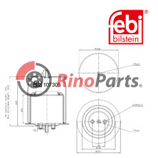 500055350 AIR SPRING WITH STEEL PISTON AND PISTON ROD