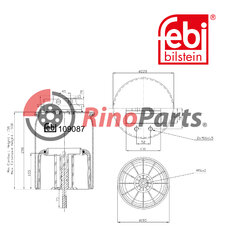 500042588 AIR SPRING WITH PLASTIC PISTON AND PISTON ROD