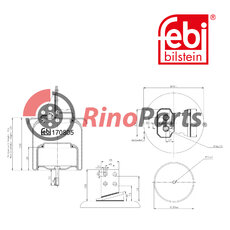 41026285 AIR SPRING WITH STEEL PISTON AND PISTON ROD