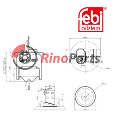 41214821 AIR SPRING WITH STEEL PISTON AND PISTON ROD