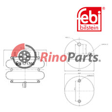 1892 484 Air Spring for lifting axle