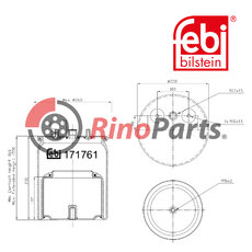 2114 130 Air Spring with steel piston