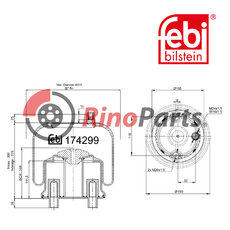 970 320 00 21 Air Spring with steel piston