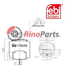 5 0004 2586 Air Spring with plastic piston and piston rod