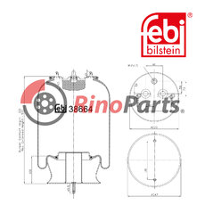 1 386 199 Air Spring with steel piston