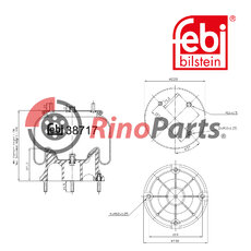 50 10 488 071 Air Spring with plastic piston