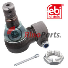 002 460 06 48 Angle Ball Joint for steering hydraulic cylinder with castle nut and cotter pin