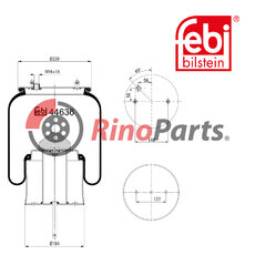 1 726 240 Air Spring with steel piston and piston rod