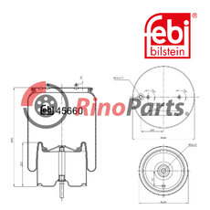 1 543 691 Air Spring with steel piston and piston rod